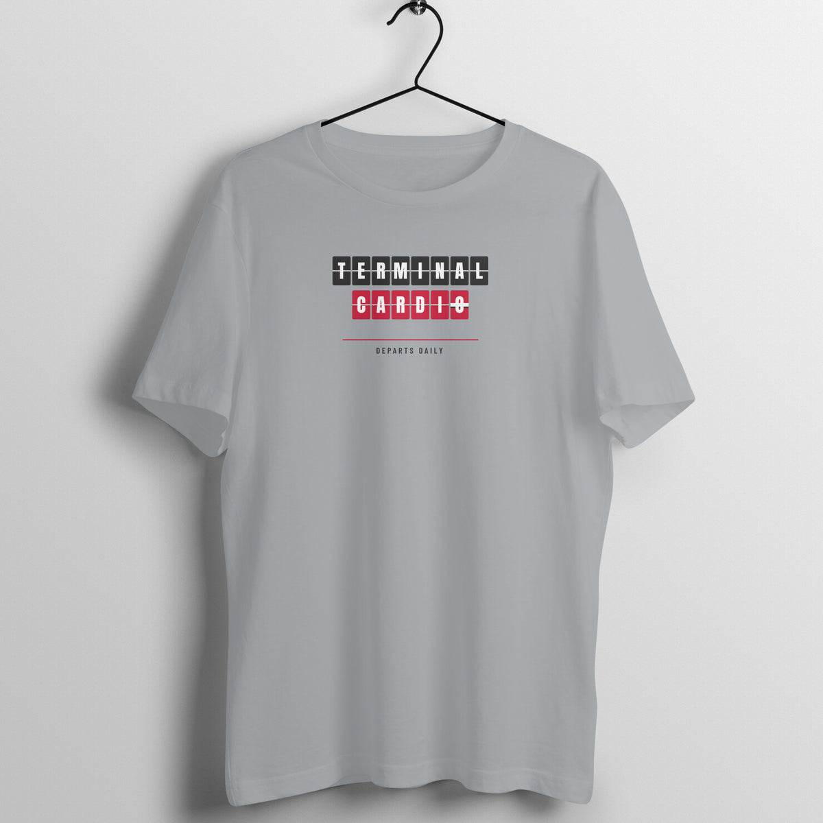 Terminal Cardio Silver Frost gym t shirt front
