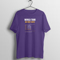 World Tour No Rest Days Purple gym t shirt front