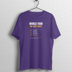 World Tour No Rest Days Purple gym t shirt front