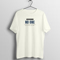 Property Of No One Ivory gym t shirt front