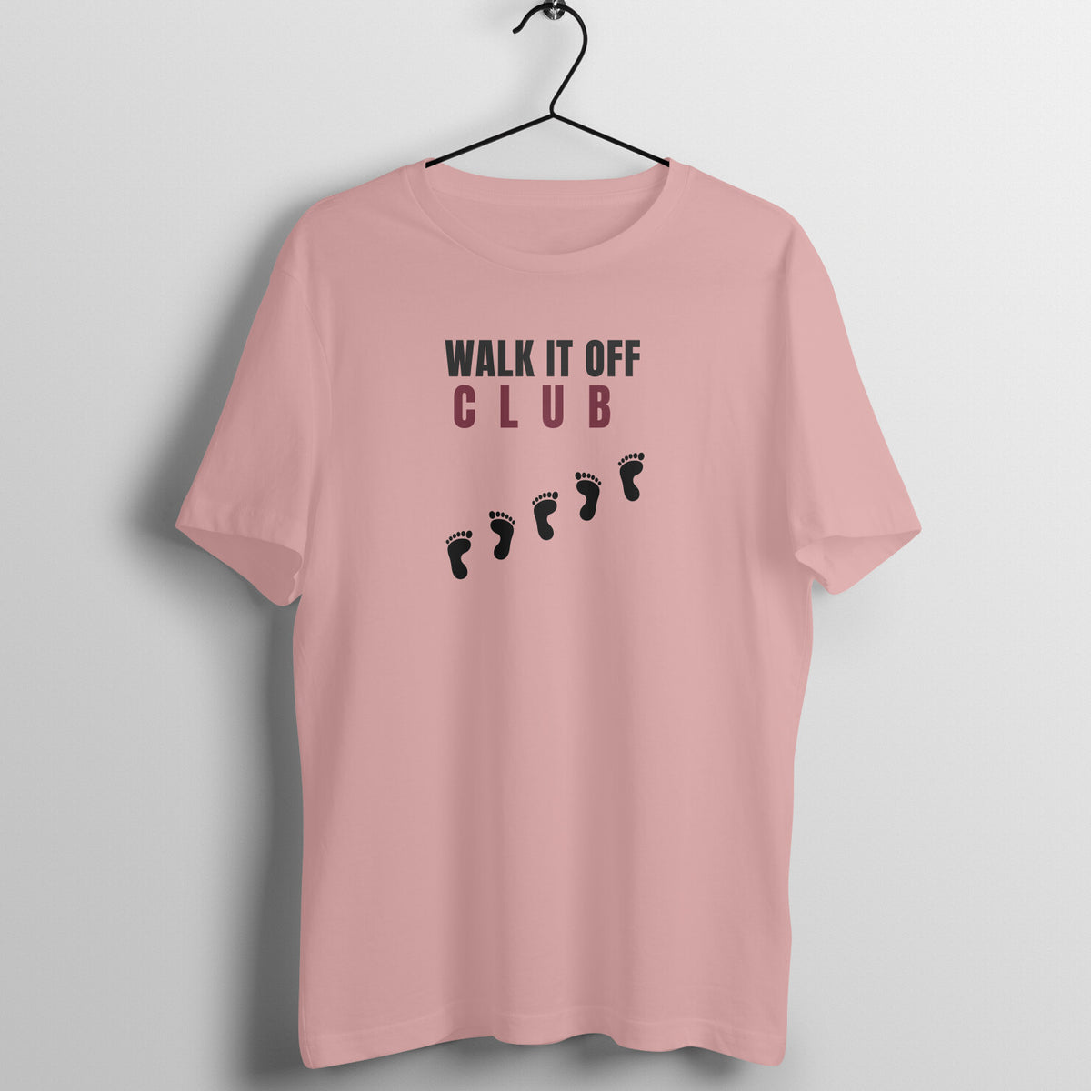 Walk It Off Club Pastel Dusty gym t shirt front