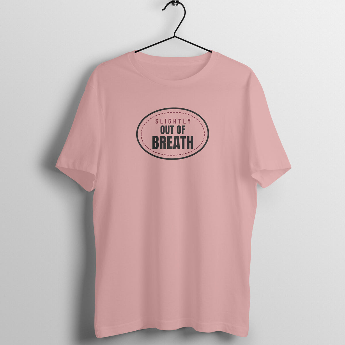 Slightly Out Of Breath Pastel Dusty gym t shirt front