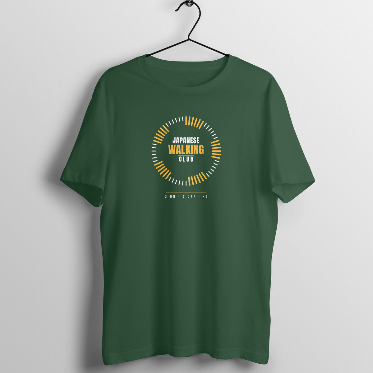 Japanese Walking Club Olive Green gym t shirt front
