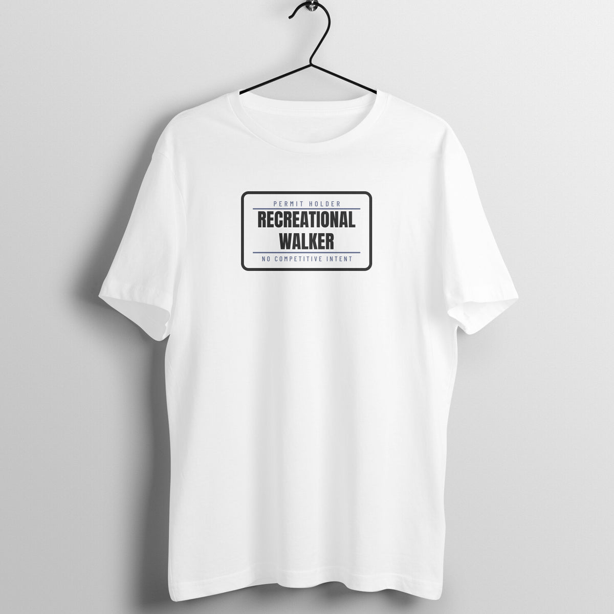 Recreational Walker White gym t shirt front