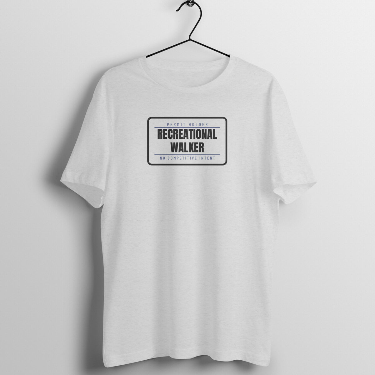 Recreational Walker Melange Grey gym t shirt front