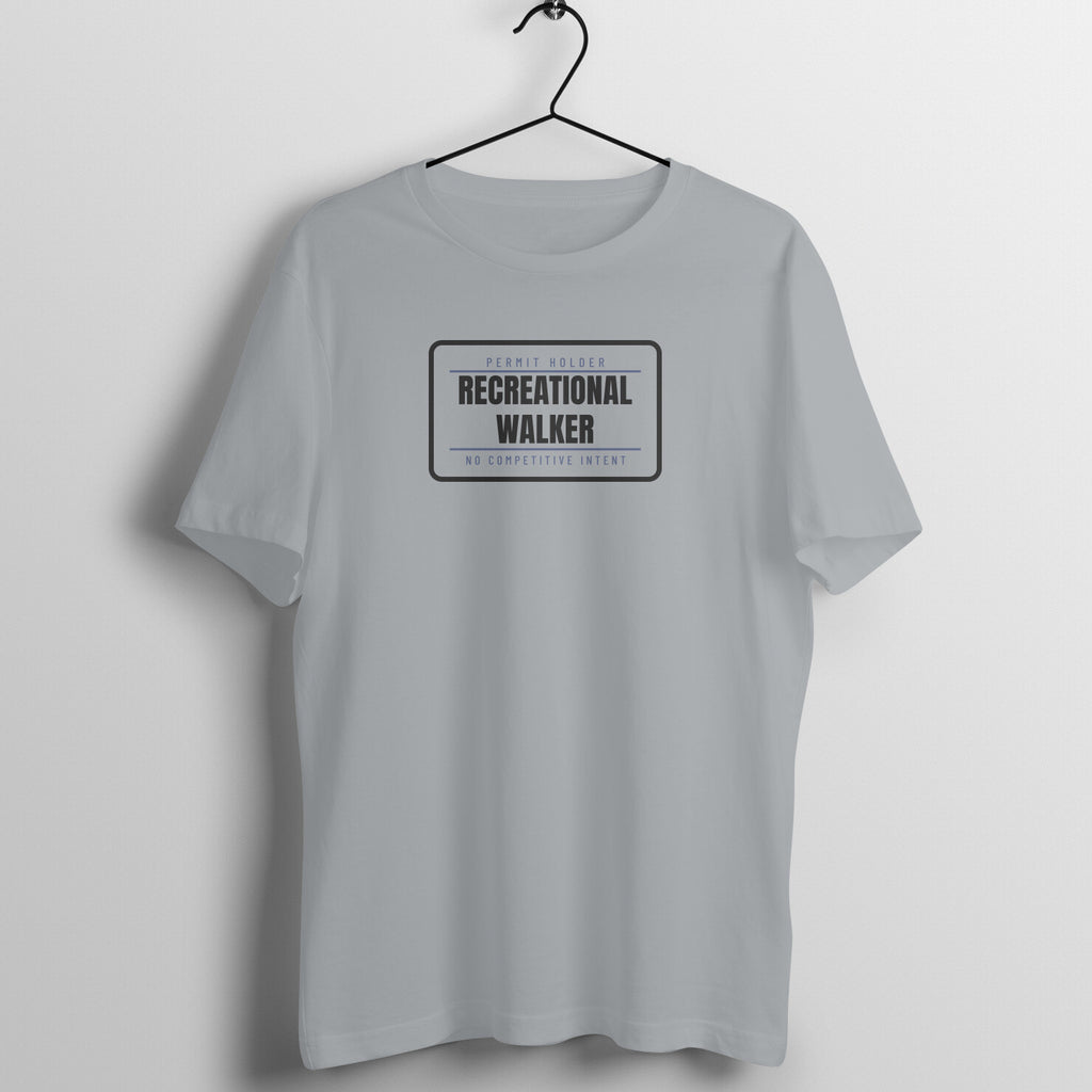 Recreational Walker Silver Frost gym t shirt front