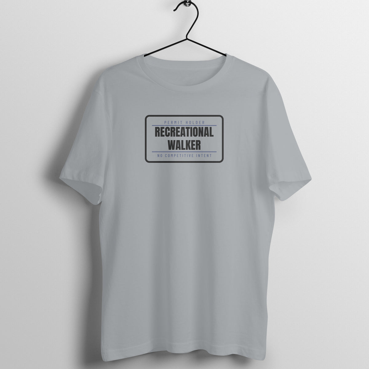 Recreational Walker Silver Frost gym t shirt front