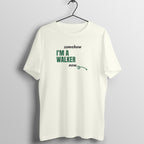 Somehow I'm A Walker Now Ivory gym t shirt front