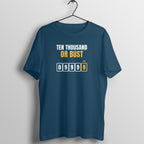 Ten Thousand Or Bust Navy Blue gym t shirt front