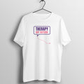 Therapy But Outside White gym t shirt front