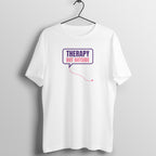 Therapy But Outside White gym t shirt front