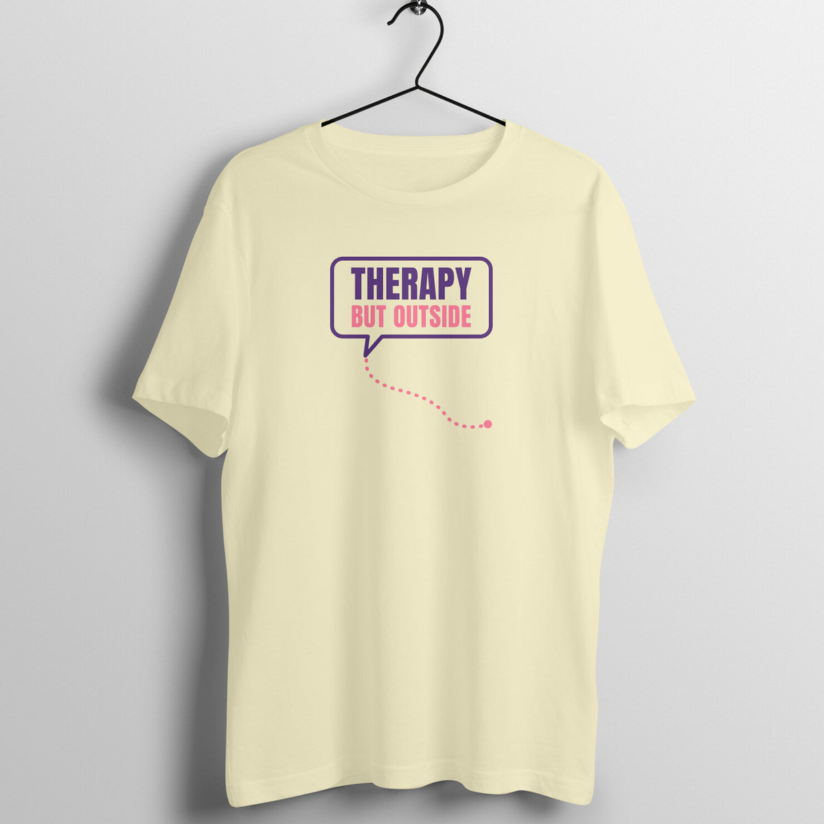 Therapy But Outside Almond gym t shirt front