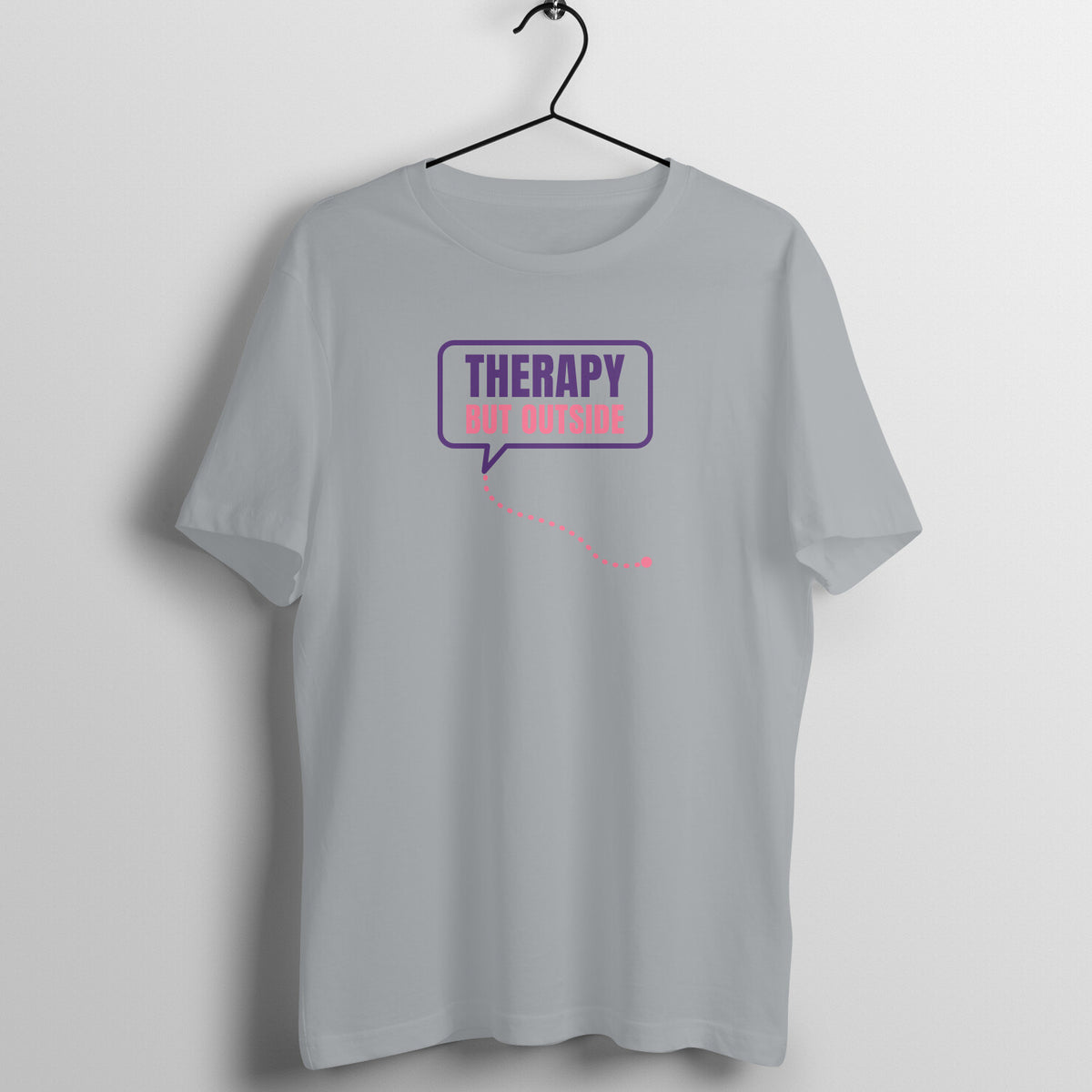 Therapy But Outside Silver Frost gym t shirt front