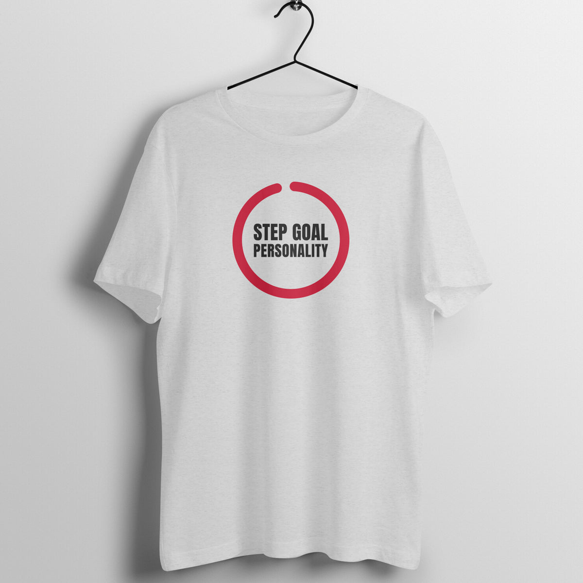 Step Goal Personality Melange Grey gym t shirt front