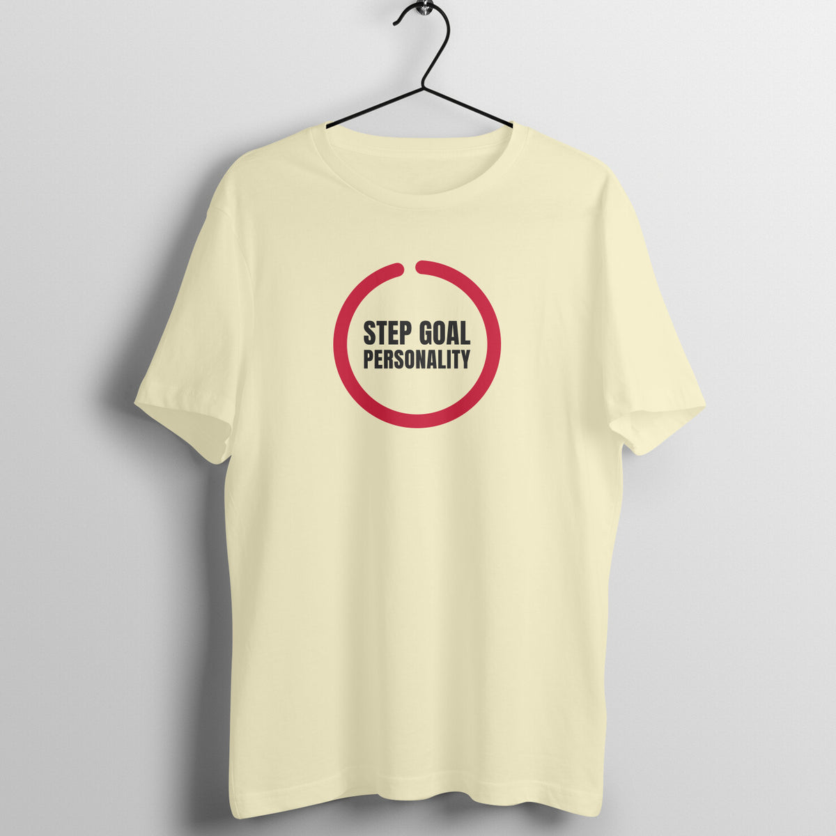 Step Goal Personality Almond gym t shirt front