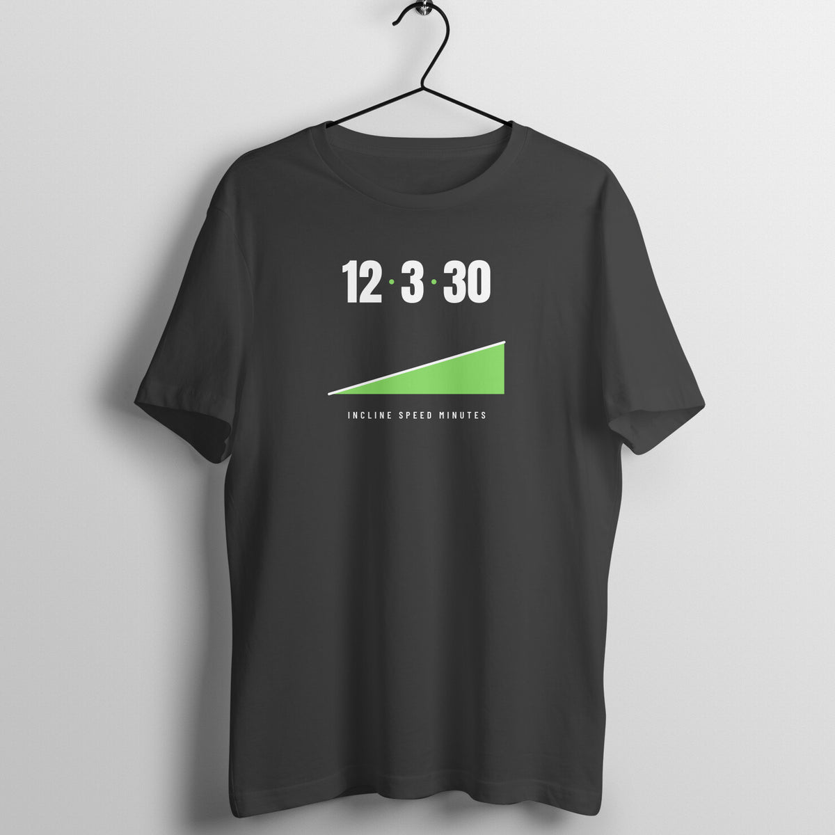 Twelve Three Thirty Black gym t shirt front