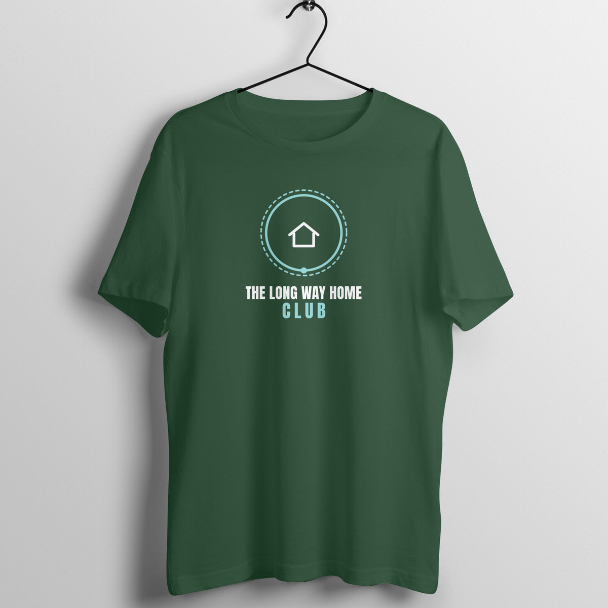 The Long Way Home Club Olive Green gym t shirt front