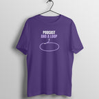 Podcast And A Loop Purple gym t shirt front