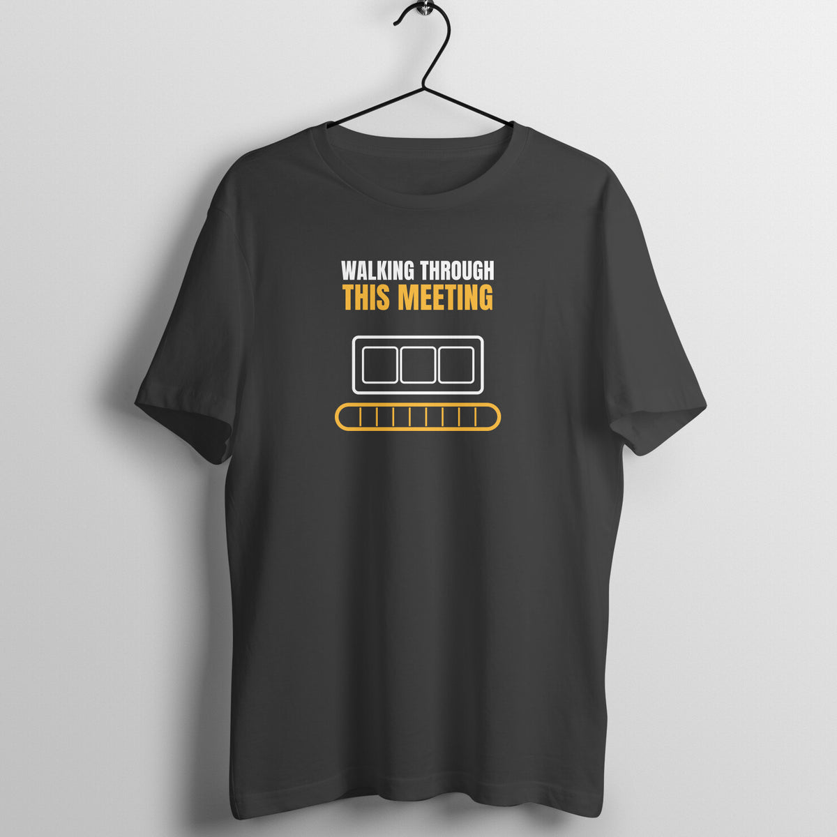 Walking Through This Meeting Black gym t shirt front