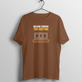 Walking Through This Meeting Coffee Brown gym t shirt front