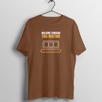 Walking Through This Meeting Coffee Brown gym t shirt front