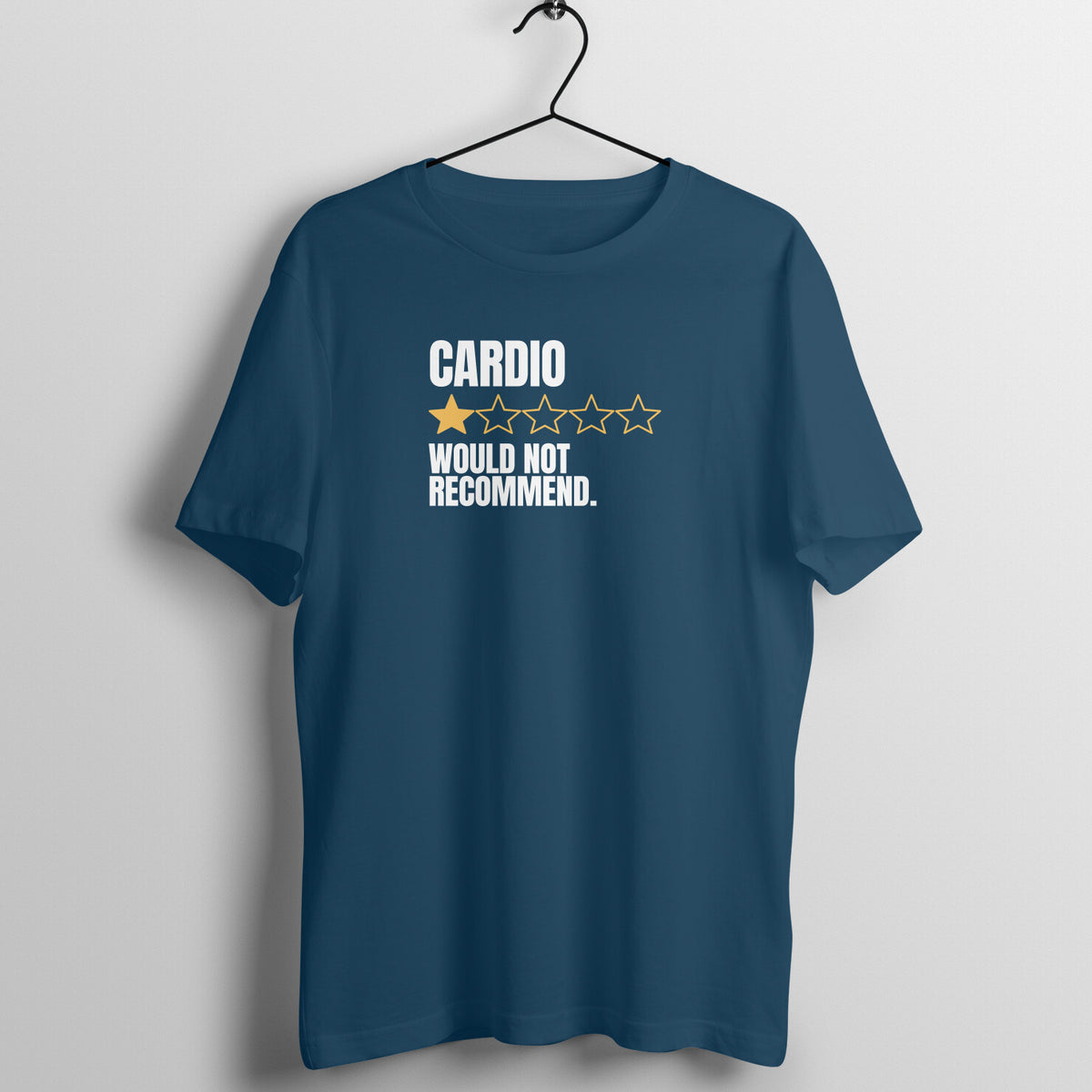 One Star, Would Not Recommend Navy Blue gym t shirt front