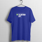 I'd Rather Lift Royal Blue gym t shirt front