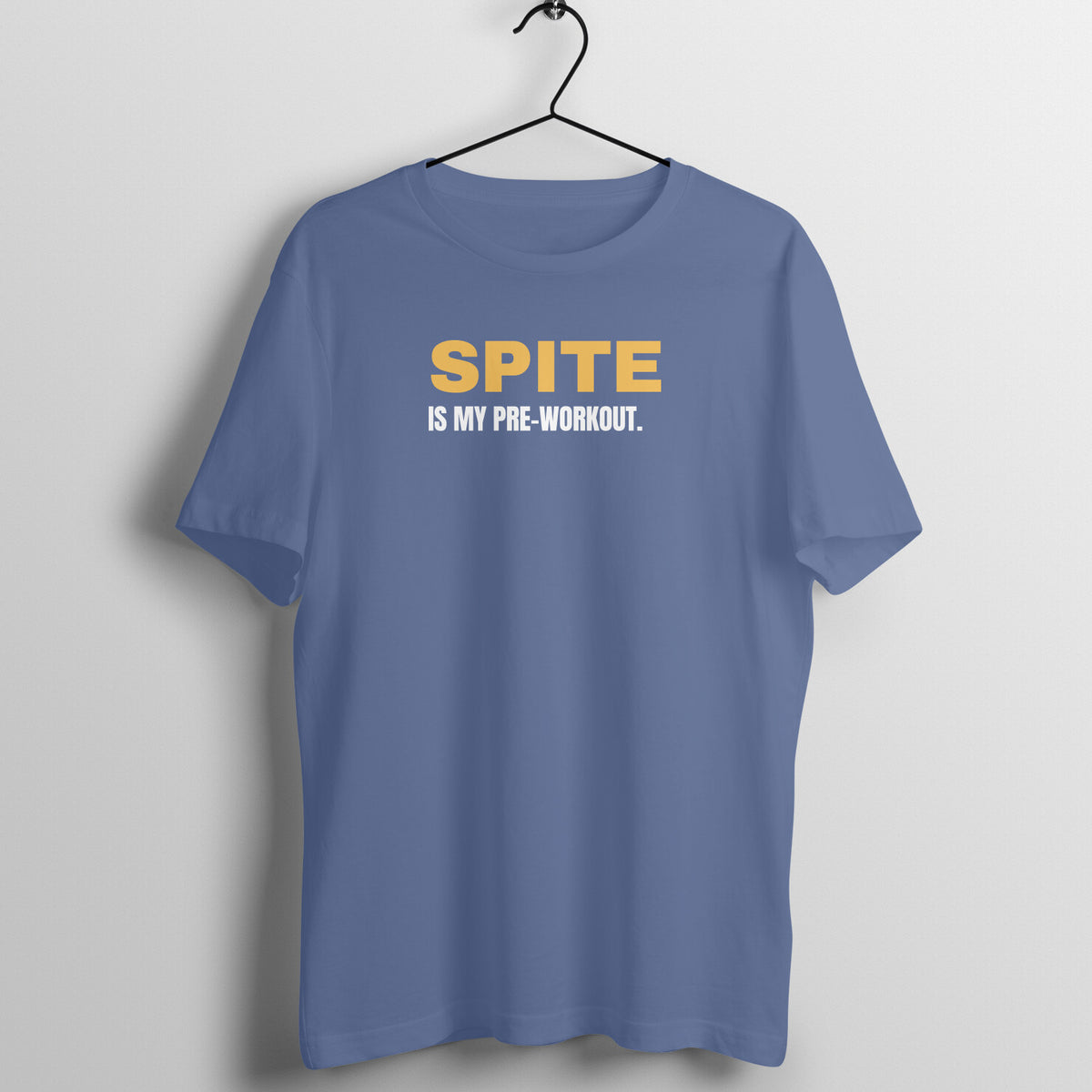 Spite Pre-Workout Smoke Blue gym t shirt front