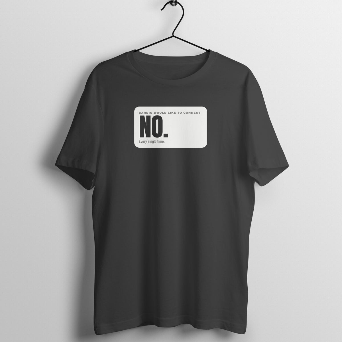 Just No Black gym t shirt front