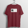 Just No Maroon gym t shirt front