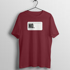 Just No Maroon gym t shirt front